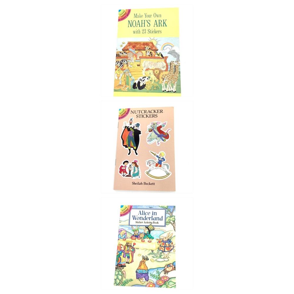 Sticker Activity Book [Dover Little Activity Books Stickers] Lot of 3 Noah's Ark